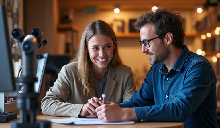 Expert consultation with a customer at Equator Lens